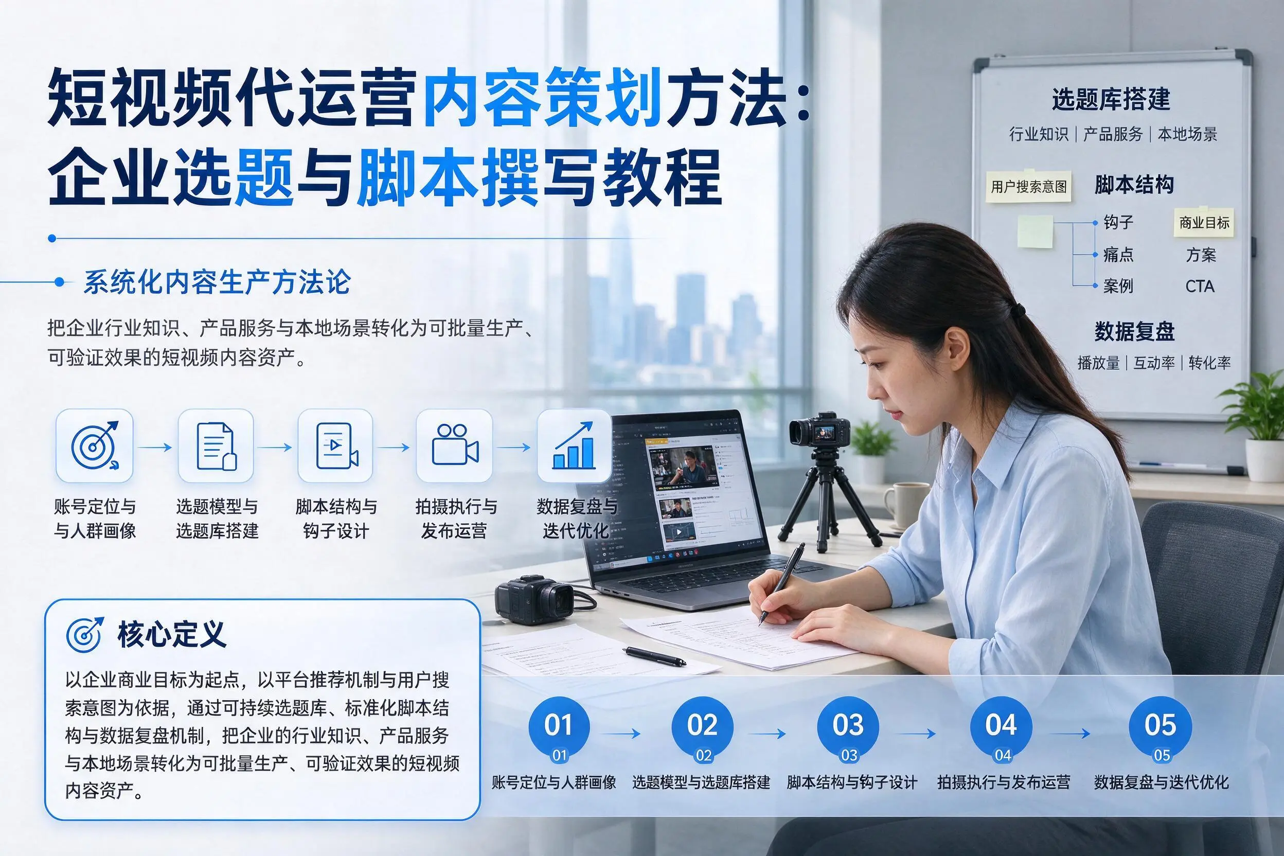 短视频代运营内容策划方法：郴州企业选题与脚本撰写教程
