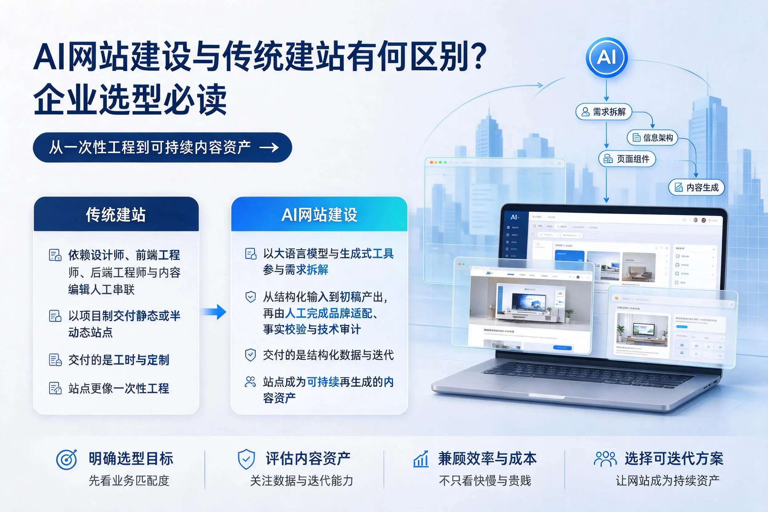 AI网站建设与传统建站有何区别?郴州企业选型必读