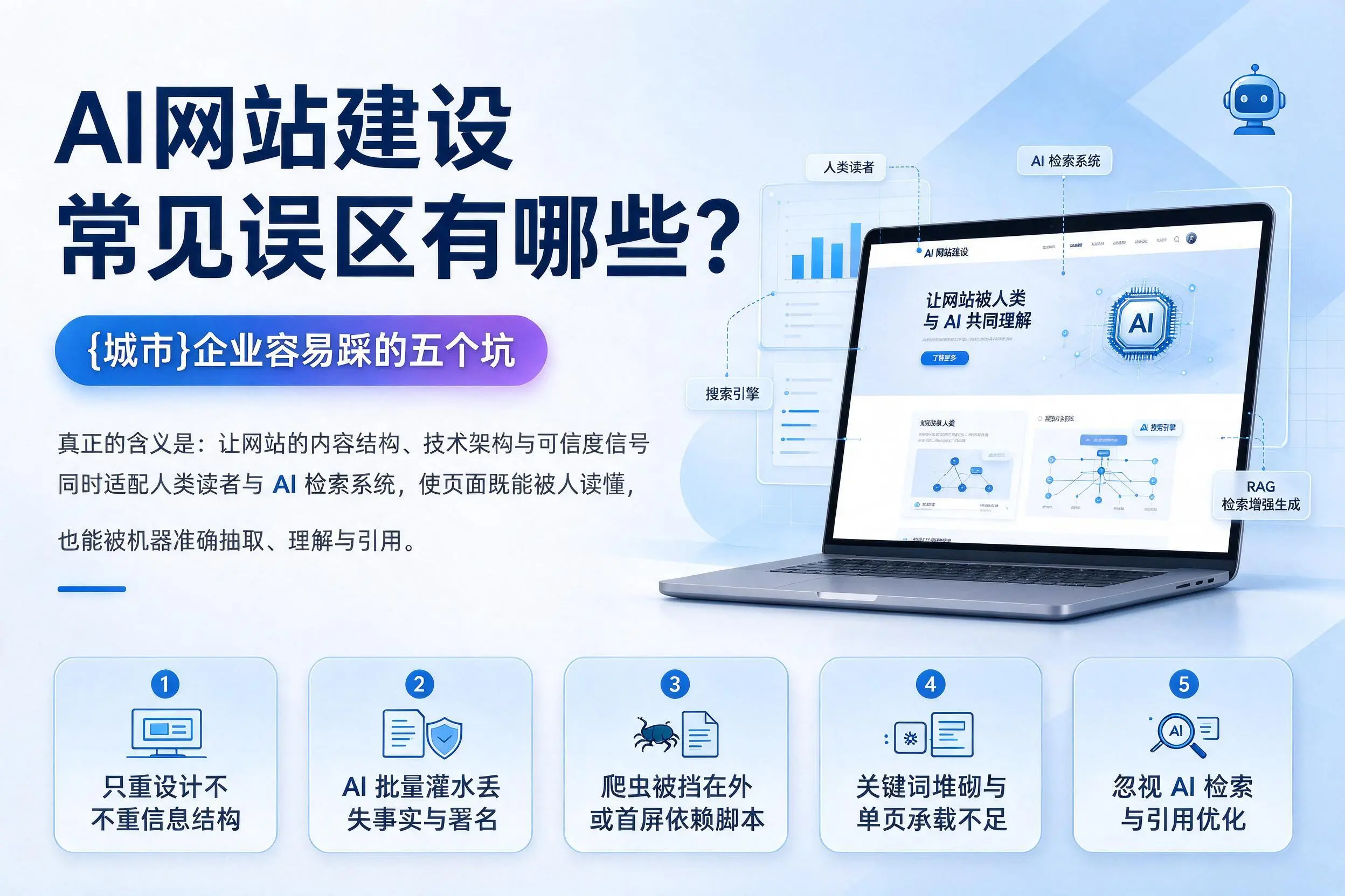 AI网站建设常见误区有哪些？郴州企业容易踩的五个坑