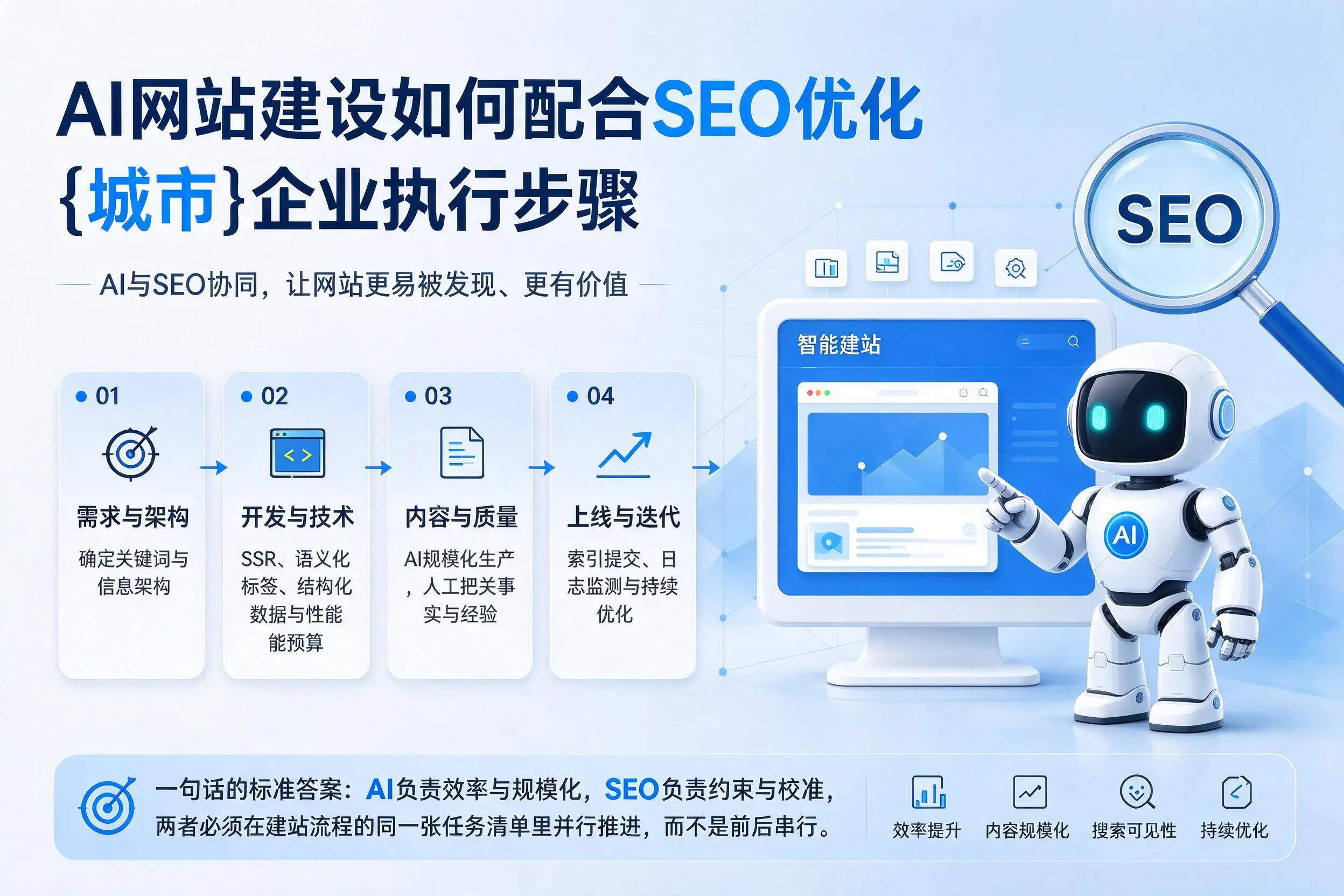 AI网站建设如何配合SEO优化，郴州企业执行步骤