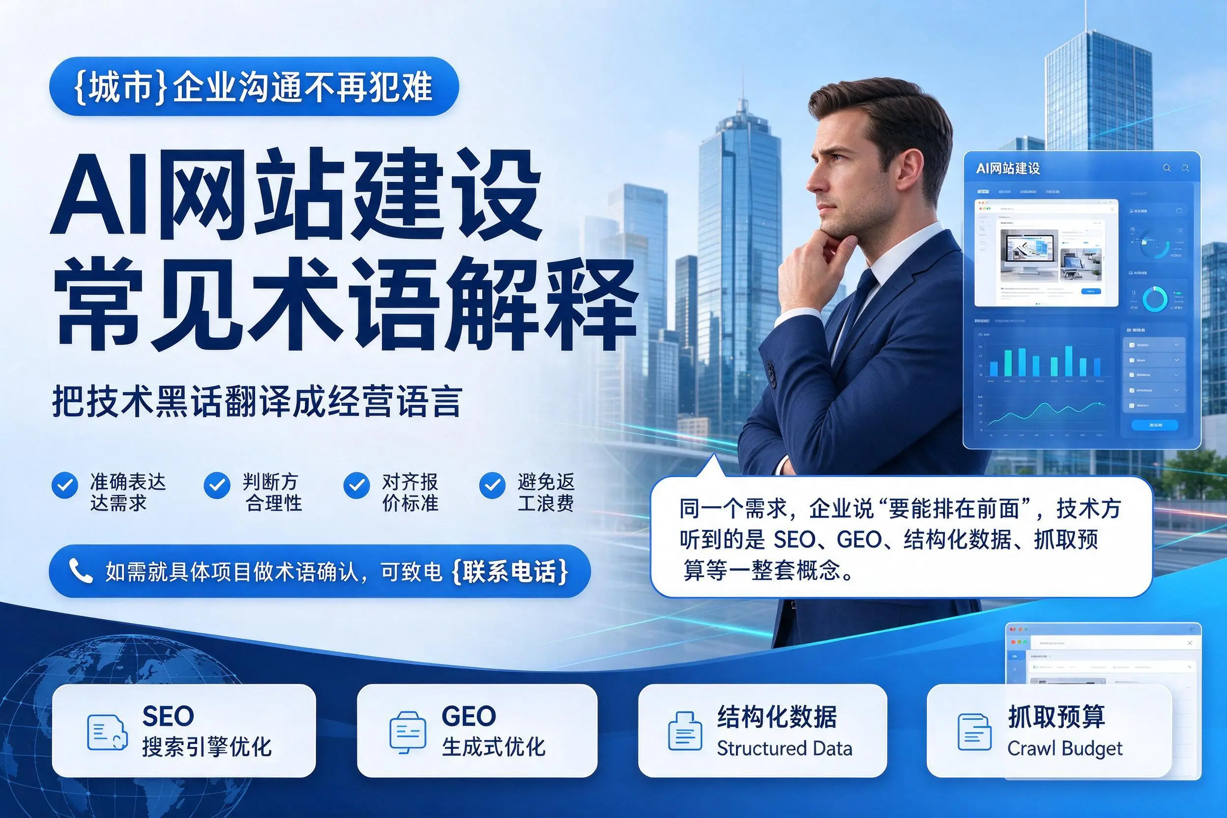 AI网站建设常见术语解释，郴州企业沟通不再犯难
